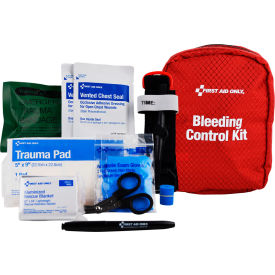 First Aid Only® Right Response Bleeding Control Kit 1-24 Persons 15 Pieces Fabric Case