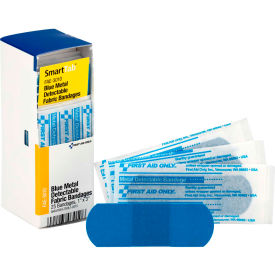 Acme United Corp. FAE-3010 First Aid Only FAE-3010 SmartCompliance Refill Metal Detectable Bandages, Blue, 1"X 3", 25/Box image.