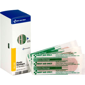Acme United Corp. FAE-3100 First Aid Only FAE-3100 SmartCompliance Refill 1" X 3" Adhesive Bandages, Plastic, 40/Box image.