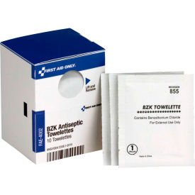 Acme United Corp. FAE-4002 First Aid Only FAE-4002 SmartCompliance Refill BZK Antiseptic Wipes, 10/Box image.