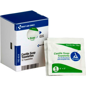 Acme United Corp. FAE-4014 First Aid Only FAE-4014 SmartCompliance Refill Castile Soap Wipes, 10/Box image.