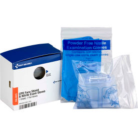 Acme United Corp. FAE-6015 First Aid Only FAE-6015 SmartCompliance Refill CPR Face Shield & Nitrile Gloves, 1 Each image.