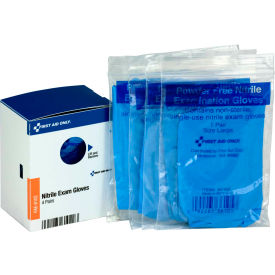 Acme United Corp. FAE-6102 First Aid Only FAE-6102 SmartCompliance Nitrile Exam Gloves, 4 Pairs/Box image.