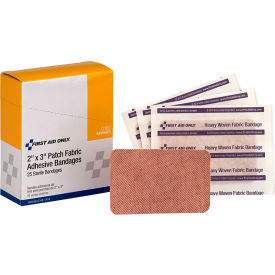 Acme United Corp. G160 First Aid Only Heavy Woven Fabric Bandages, 2" x 3", 25/Box image.
