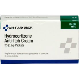 Acme United Corp. G486 First Aid Only Hydrocortisone Cream, 25/Box image.