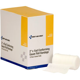 Acme United Corp. H245 First Aid Only 2"x 4 yd. Conforming Gauze, Non-Sterile, 10/box image.