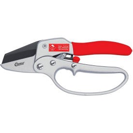 Acme United Corp. HD3103 Clauss Heavy Duty Ratchet Action Pruner, 8" Length, Straight Handle, Steel Blade, Red image.