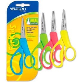 Acme United Corp. 13131 Westcott® Kids Scissors, 5"L Straight, Pointed Tip, Assorted image.