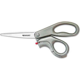 Acme United Corp. 13227 Westcott® EZ-Open Scissors and Box Cutters, 8"L Straight, Gray image.