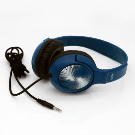 Avid 2AE5-4BL AVID® AE-54 Personal On-Ear Headset with TRRS Plug, Blue image.