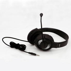 Avid 2AE5-5KL AVID® AE-55 Personal On-Ear Headset with Microphone and TRRS Plug, Black image.