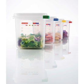 RCR ARABRANDS INC 3026 Araven Colorclip® Airtight Food Container W/ Lid, 10-1/2"L x 6-3/8"W x 2-5/8"H, Transparent image.