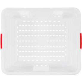 RCR ARABRANDS INC 4080 Araven Perforated Food Box , 25-3/5"L x 21"W x 15-3/4"H, White image.