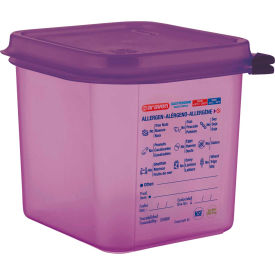 RCR ARABRANDS INC 61390 Araven Anti-Allergen Food Container W/ Lid, 7"L x 6-3/8"W x 6"H, Purple image.