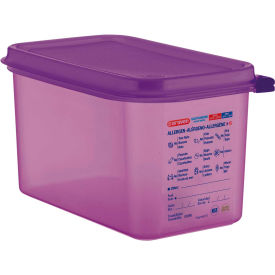 RCR ARABRANDS INC 61392 Araven Anti-Allergen Food Container W/ Lid, 10-1/2"L x 6-3/8"W x 6"H, Purple image.