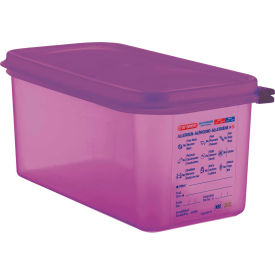 RCR ARABRANDS INC 61393 Araven Anti-Allergen Food Container W/ Lid, 12-7/8"L x 7"W x 6"H, Purple image.