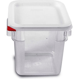 RCR ARABRANDS INC 91852 Araven Colorclip® Food Storage Container W/ Lid, 7-1/8"L x 7-1/8"W x 7-1/2"H, Clear image.