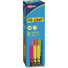 Avery® HI-LITER Pen-Style Highlighters Assorted Ink and Barrel Colors Chisel Tip 6/Set