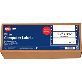 Avery® Dot Matrix Printer Address Labels 1 Across 15/16 x 3-1/2 White 5000/Box