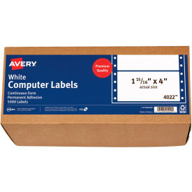 Avery® Dot Matrix Printer Address Labels 1 Across 1-15/16 x 4 White 5000/Box