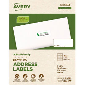 Avery® EcoFriendly Labels 1 x 2-5/8 White 3000/Pack