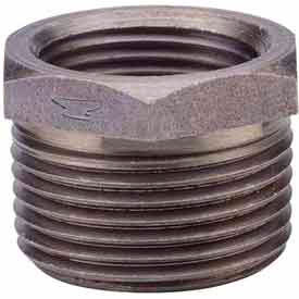 Anvil International 818906687 1 In. X 1/2 In. Black Malleable Hex Bushing 150 PSI Lead Free image.