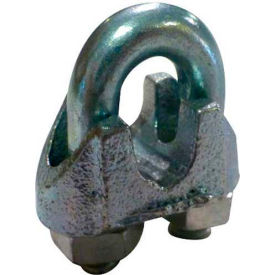 Advantage Sales & Supply MWRC062P6 Advantage Malleable Steel Zinc Plated Wire Rope Clip MWRC062P6 - 1/16" Diameter - Pack of 6 image.