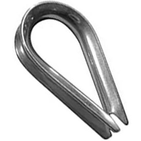 Advantage Sales & Supply STH062SDP6 Advantage Standard Duty Stainless Steel Wire Rope Thimble STH062SDP6 - 1/16" Diameter - Pack of 6 image.