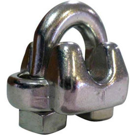 Advantage Sales & Supply SWRC062P6 Advantage Stainless Steel Wire Rope Clip SWRC062P6 - 1/16" Diameter - Pack of 6 image.