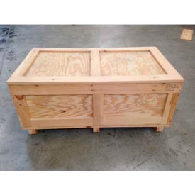 Global Industrial B1452292 Global Industrial™ Two Way Entry Wood Crate w/ Lid, 21-3/4"L x 21-3/4"W x 24"H image.