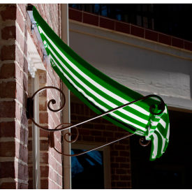 Awntech Charleston Window/Entry Awning 3-3/8W x 1-1/2H x 3D Forest Green/White 
