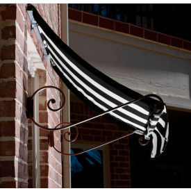 Awntech Charleston Window/Entry Awning 3-3/8W x 1-1/2H x 3D Black/White 