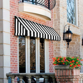 Window/Entry Awning 5' 4-1/2" W x 3'D x 2'H Black/White view 2