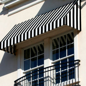 Awntech New Yorker Window/Entry Awning 4 4-1/2"W x 2 6"D x 1 4"H Black/White 