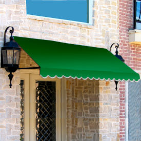 Awntech Dallas Retro Window/Entry Awning Low Eaves 3-5/16W x 1-1/2H x 3D Forest 
