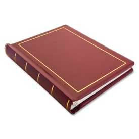 Acco/Wilson Jones 39611 Wilson Jones® Minute Book, 8-1/2" x 11", Red Leather Cover, 250 Pages/Book image.