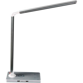 Amax Lighting, Inc LED-DL10/WHT Amax Lighting LED Desk Lamp, Wireless, 2USB, 10W, White image.