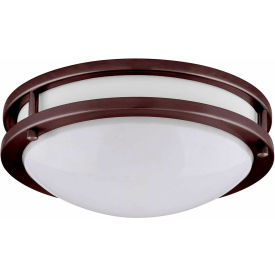Amax Lighting LED-JR002BRZ 14" LED 2 Ring Ceiling Fixture 20W 4000 CCT 1660 Lumen 82 CRI Bronze 