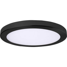 Amax Lighting, Inc LED-SM15DL/BLK Amax Lighting 15" Round Platter LED Flush Mount Light, 40W, 120V, 3000K, Black image.