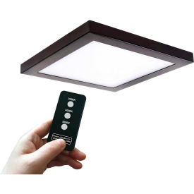 Amax Lighting 10" Round Multi-Color Temperature LED Flush Mount Light Rmt Cntrl 30W 120V Bronze 