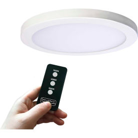Amax Lighting, Inc IWCD-SM11DL-WT Amax Lighting 11" Round Multi-Color Temperature LED Flush Mount Light, Rmt Cntrl, 30W, 120V, White image.