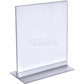 Global Approved 102714 Vertical/Horizontal Acrylic T-Stripe Sign Holder, 8.5