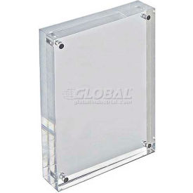 Azar International 104434 Global Approved 104434 Acrylic Vertical/Horizontal Block Frame, 5" x 7" ,1 Piece image.