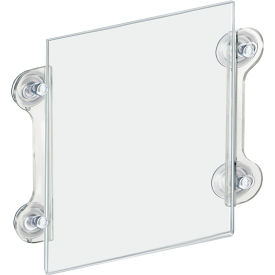 Azar International 106614 Global Approved 106614 Acrylic Sign Holder W/ Suction Cups, 8.5"W x 11"H - Pack of 2 image.