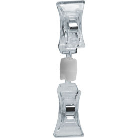 Azar International 107607 Global Approved 107607, Double Clip-On Sign Holder-Clear, Pkg Qty 10 image.