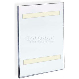 Global Approved 122013 Horizontal Wall Mount Sign Holder W/ Adhesive Tape, 8.5