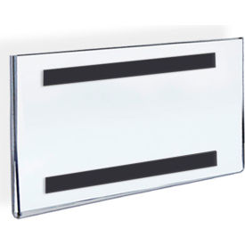 Azar International 129928 Global Approved 129928, Horizontal Sign Holder W/ Magnetic Strips, 7"W x 3/16"D x 5"H, 10 Pk image.