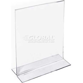 Azar International 152722 Global Approved 152722 Vertical Double Sided Stand Up Sign Holder, 5" x 7", Acrylic - Pkg Qty 10 image.