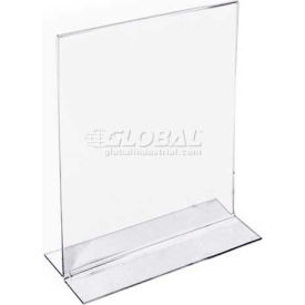 Azar International 152726 Global Approved 152726 Vertical Double Sided Stand Up Sign Holder, 4" x 6", Acrylic - Pkg Qty 10 image.