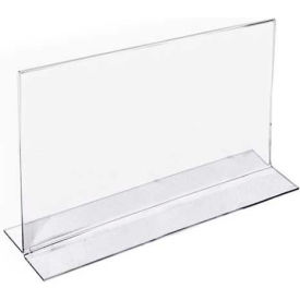 Azar International 152727 Global Approved 152727 Horizontal Double Sided Stand Up Sign Holder, 6" x 4", Acrylic - Pkg Qty 10 image.